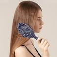 thumbnail image 3 of Boho Chic Paisley Hair Brush - Round-Tip Bristles for Gentle Detangling, Anti-Frizz & Scalp Massage, Ergonomic Handle for All Hair Types, 3 of 5