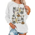 thumbnail image 2 of Arvbitana Women Halloween Sweatshirt Casual Graphic Print Loose Fit Pullover Autumn Long Sleeve Crewneck Hoodies Oversized Tops, 2 of 9