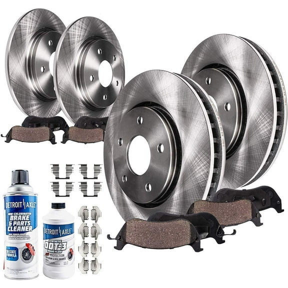 Detroit Axle - Brake Kit for Subaru Impreza Forester Legacy Outback 11.54'' inch Front & 11.26" inch Rear Disc Brake Rotors Ceramic Brake Pads Front and Rear Replacement, Brakes and Rotors