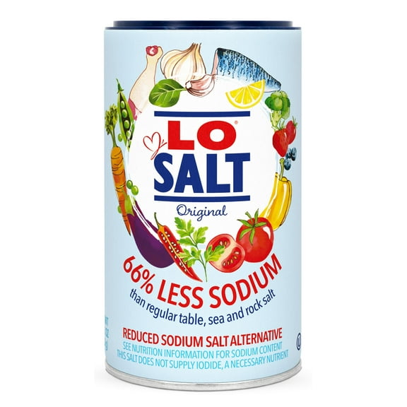 LOSALT - Reduced Sodium ESF27 Salt | Original (non-iodised) | Great Tasting Salt Alternative/Substitute with 66% less sodium | 12.3oz/350g tub (pack of 1)