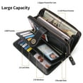 thumbnail image 5 of GOIACII Women's Wallet Large Capacity Leather RFID Blocking Trifold Ladies Cluth Wristlet Wrist Strap Long Purse Credit Card Holder with Gift Box, 5 of 8