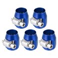 thumbnail image 1 of Unique Bargains 5 piezas AN4 Hex Car Manguera Finisher Abrazadera de tubo de goma flexible con adaptador de banda de tornillo Azul, 1 of 1