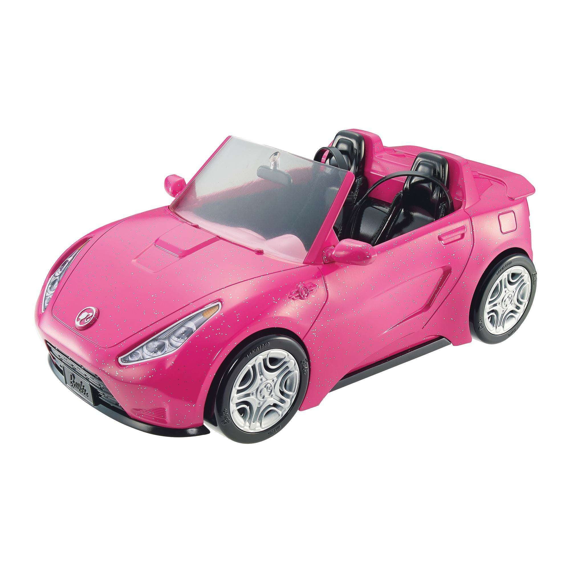 PLAYSKOOL Dollhouse PINK CONVERTIBLE CAR VEHICLE w/ BUILT IN CAR SEAT Excellent! 