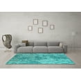 thumbnail image 3 of Ahgly Company Indoor Rectangle Oriental Turquoise Blue Industrial Area Rugs, 2' x 3', 3 of 4
