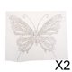 thumbnail image 1 of 2xRhinestone Transferencia Por Planchado Hot Fix Motivo Mariposa Decoración Estilo Colorido 2 2 piezas, 1 of 8