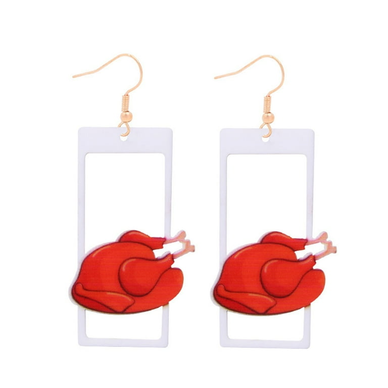 Thanksgiving Earrings Thanksgiving Fall Maple Leaf Dangle Earrings