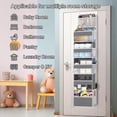 thumbnail image 4 of AcerichFad Over the Door Organizer Storage, 1 Pack 6 Layer 8 Mesh Side Pockets Large Capacity Storage Closet Organizer Clear Window Kids Toys Shoes Diapers, 4 of 8