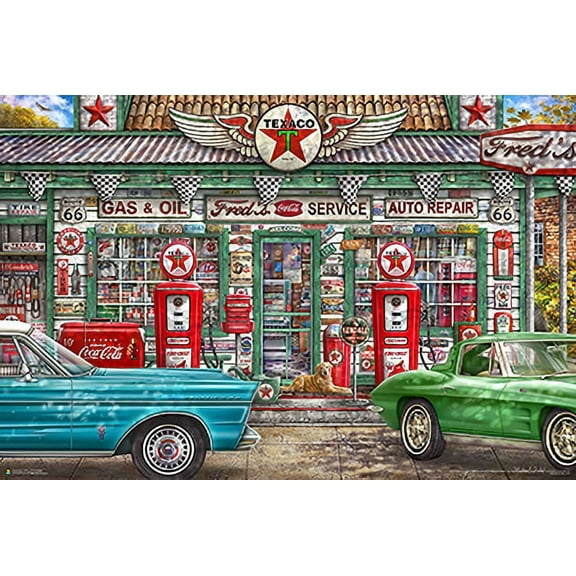 Freds Garage - Michael Fishel Poster 36in x 24in