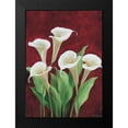 thumbnail image 2 of Schweser, Gertrud 11x14 Black Modern Framed Museum Art Print Titled - Calla on burgundy II, 2 of 5
