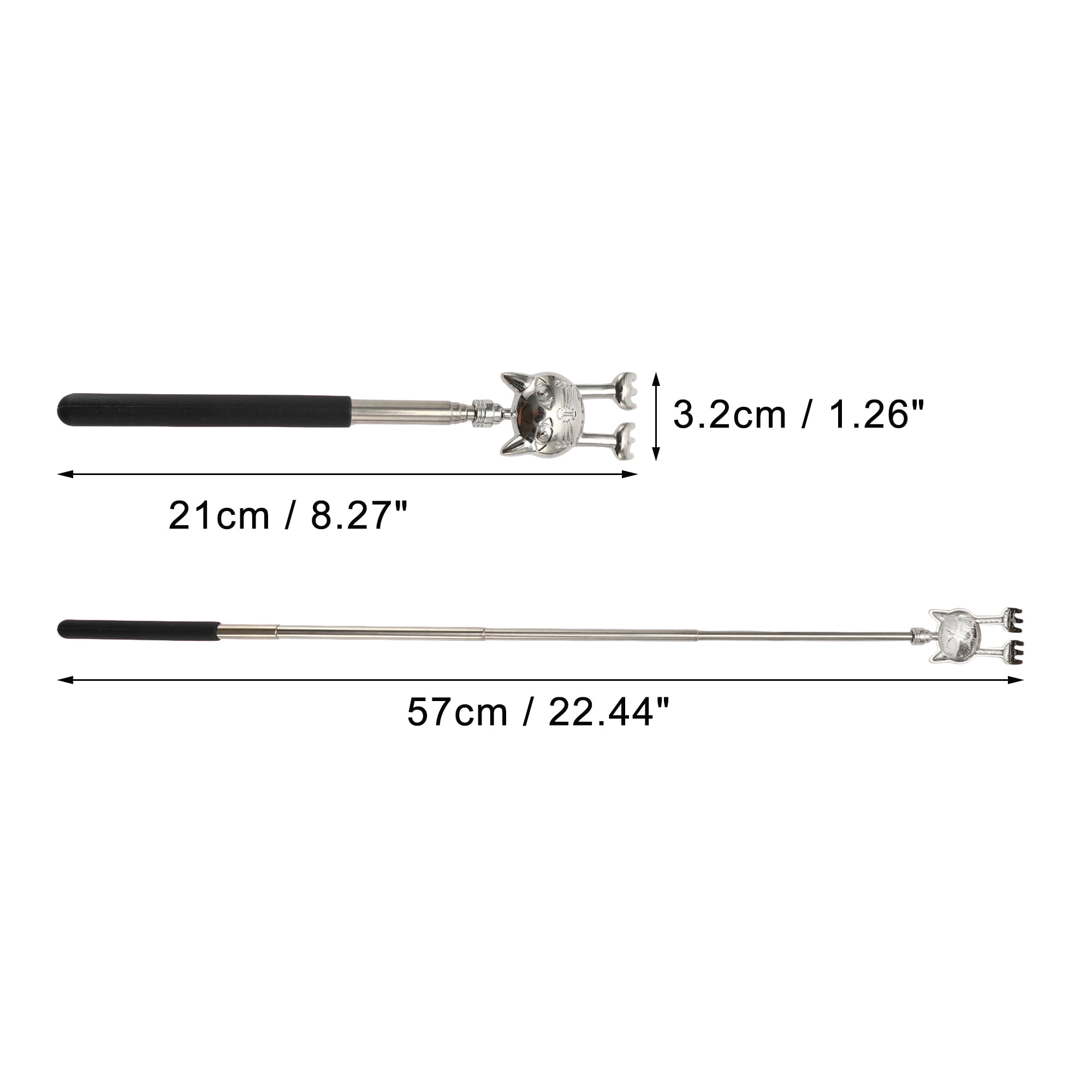 Unique Bargains 1 Pc Telescopic Back Scratcher for Bathroom Business Travel Hotel Black