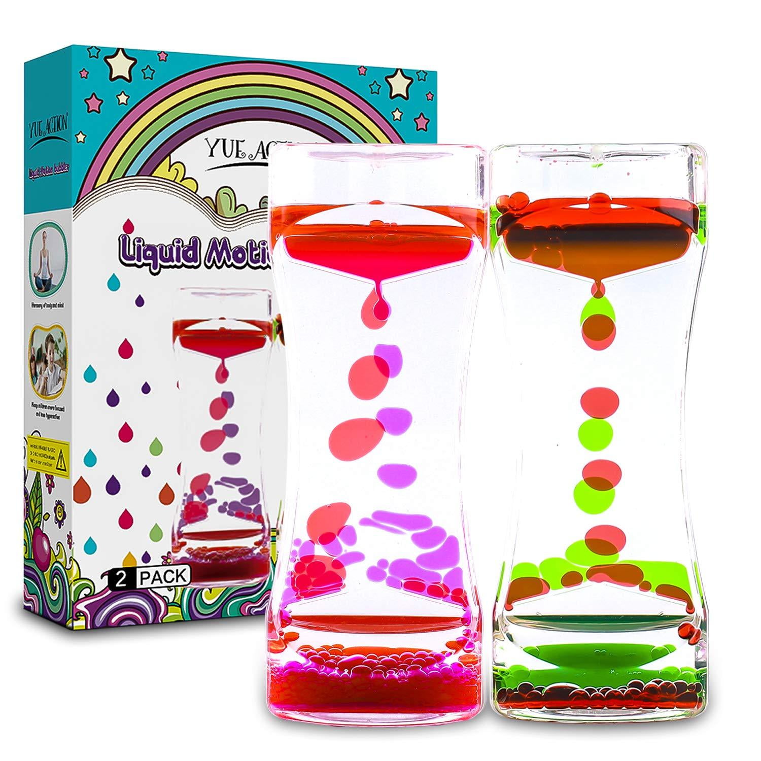 YUE ACTION Liquid Timer 2 Pack / Liquid Motion Bubbler Timer for