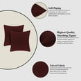 thumbnail image 6 of A1HC Set of 2 Luxurious Soft Velvet Throw Pillow Covers Only, 24"x24", Wine Red, Decorative Cushion Covers with Hidden YKK Zipper for Sofa or Bed, 6 of 7