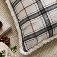 thumbnail image 6 of Christmas Plaid Decorative Throw Pillow Covers Scottish Tartan Cushion Case for Farmhouse Home Holiday Decor Red and Green, 12 x 20 Inches （White）, 6 of 6
