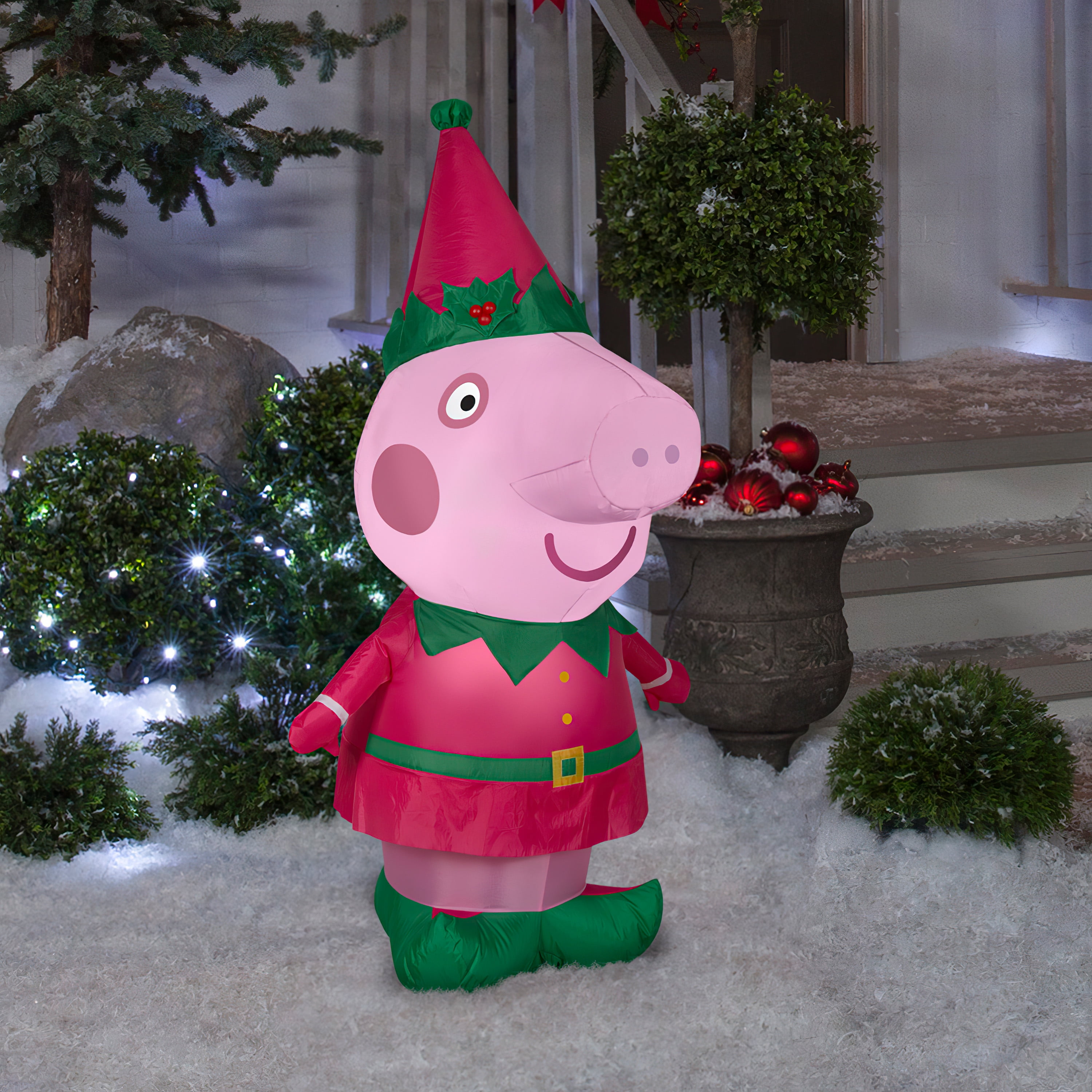 Gemmy Christmas Airblown Inflatable Peppa Pig Peppa Pig 4 Ft Tall Multicolored Walmart Com