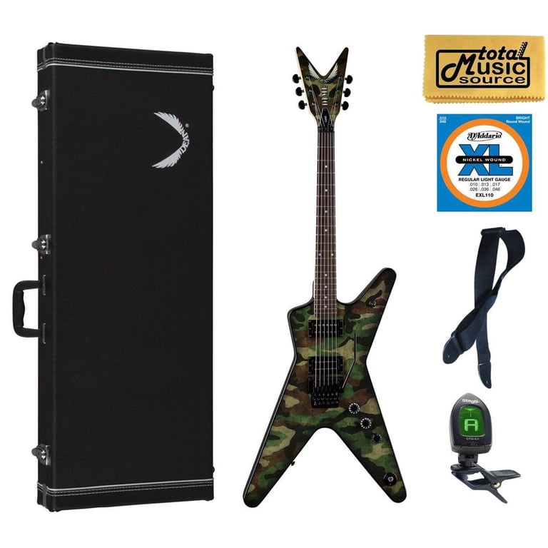 Dean DimeBag Camo ML Electric Guitar, DB CAMO F HSPACK Case Bundle