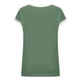 thumbnail image 7 of ZyeKqe Tank Tops for Women Casual Summer V Neck Cap Sleeve T Shirts Lightweight Color Block Tees Top, 7 of 7