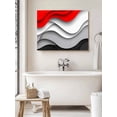 thumbnail image 6 of Red Black Ombre Wall Art for Living Room,Canvas Picture Wall Decor for Bathroom Bedroom,Modern Abstract Moire Art Geometric Painting Artwork for Office Kitchen Hallway Dining Room Home Decor 16"x20", 6 of 8