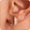 gold baguette cz, variant on Hoop Earrings for Men | 14K Gold Plated Cartilage Huggie Earrings, Hypoallergenic Lightweight CZ Inlaid for Sensitive Ears