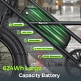 thumbnail image 3 of Baicycle A03 Peak 1500W Electric Bike, 20" Fat Tire All-Terrain Bikes,Up to 70-90miles,48V 13Ah 28mph Ebike for Adults Full Suspension UL2849, 3 of 13