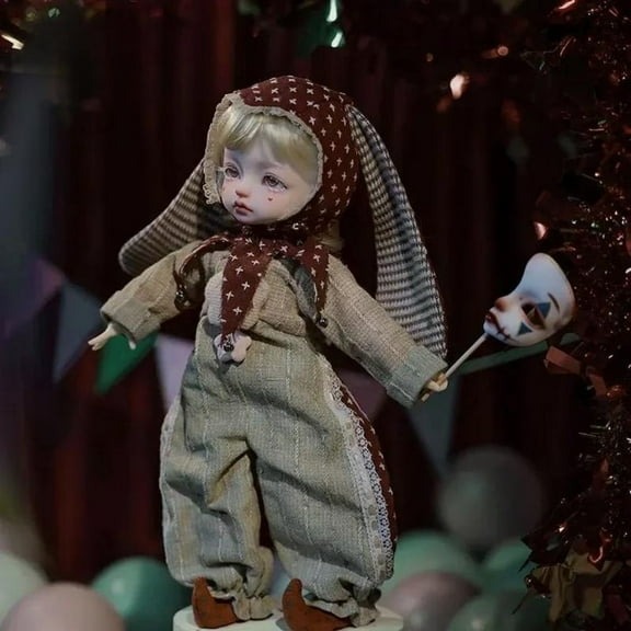 ShugaFairy Joker 1/6 Bjd Doll Halloween Clown Style Party Circus Performer Half Mask High Quality Ball Jointed Dolls Toys