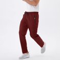 thumbnail image 3 of Pantalones deportivos Rapoo para hombre, color rojo vino, 3XL, 3 of 6