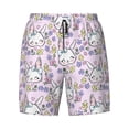 thumbnail image 4 of Lsque Mens Swim Trunks Purple Rabbit Pattern - Bathing Suit Compression Liner - Beach Swim Shorts Swimwear - (S-3XL) - Stretch Quick Dry -3X-Large, 4 of 9