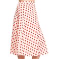 thumbnail image 4 of MOA Collection Women's Plus Size A-Line Casual Flared Elastic Band Polka Dot Midi Skirt, 4 of 6