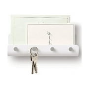 GROUPNINEET Key Holder for Wall Entryway Mail Holder for Wall Adhesive Key Rack for Wall with 4 Key Hook Wall Key Holder Key Hanger for Wall Mail Organizer Wall Mount for Entryway, Mudroom, Hallway