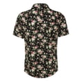 thumbnail image 3 of INSPIRE CHIC Men's Short Sleeve Printed Button Front Beach Hawaiian Shirt 40 Black, 3 of 8