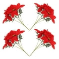 thumbnail image 5 of SWETRACE Faux Poinsettia Outdoor Decorative Red Cloth 4Pcs, 5 of 8