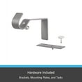 thumbnail image 4 of Kenney Fast Fit No Measure Vance Decorative Steel Curtain Rod, 66-120" Adjustable Length, 5/8" Dia., Polished Pewter, 4 of 10