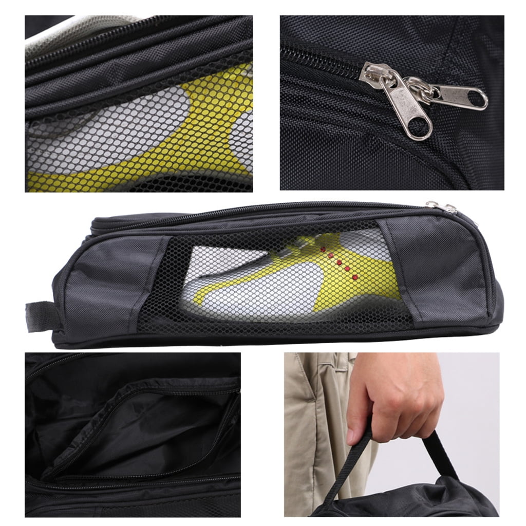 Practical Golfs Shoe Bag with Side Pockets Zippered Shoe Carriers with External Pockets Golfs Gifts for Men or Women
