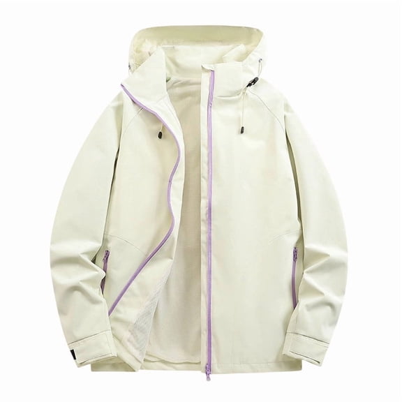 Sheghy Womens Rain Jacket Women Packable Parka Funnel Neck Weekend Shacket Jacket with Pockets