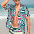 thumbnail image 5 of Lsque Swimming Bulldog pattern Hawaiian Shirt for Men, Unisex Summer Beach Casual Short Sleeve Button Down Shirts-Large, 5 of 9