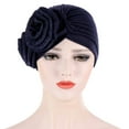 thumbnail image 3 of iHPH7 Cancer Headwear for Women Head Wrap Scarf African Turbans for Women African Head Wraps Turban Head Wraps for Women, Navy One Size, 3 of 5