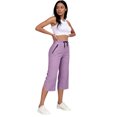 thumbnail image 5 of MLQIDK Pedal Pushers for Women Capri Pants Dressy Casual Knee Length Elastic Waist Cropped Pants Trendy Summer Crop Capri Pants with Pockets Pink XL, 5 of 6