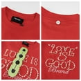 thumbnail image 5 of Unisex Cotton T-Shirt with Pearl Embellishment And “Love Is Good” Pattern, Sizes: S-XL, 5 of 11