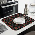 thumbnail image 3 of Pioneer Flower Floral Print Pattern Kitchen Dish Drying Mat 1 Pack, Ultra Absorbent Microfiber Drainer Mat, 16"x18", 3 of 6