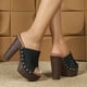 thumbnail image 3 of MKLEKYY Sandalias Flexi de Plataforma Con Tiras En El Tobillo y Tacón de Moda para Mujer Con Tachuelas, 3 of 4