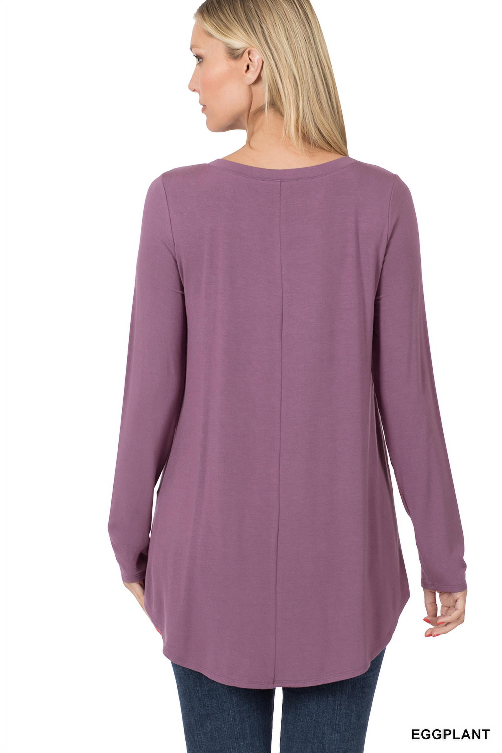 Zenana Women & Plus (S-3X) Soft Rayon Long Sleeve Dolphin