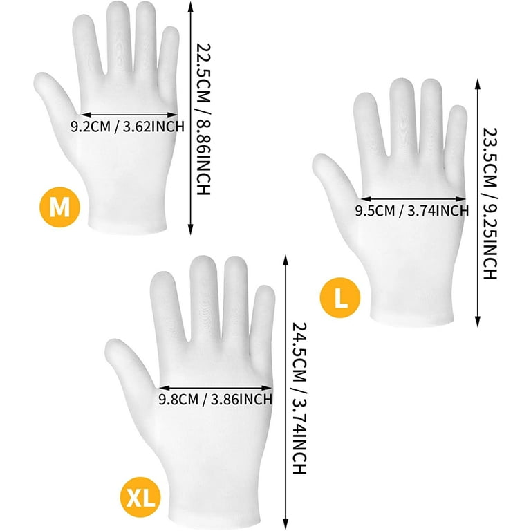 Moist Gloves, Pairs White Cotton Moisturizing Gloves for