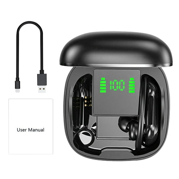 Seitruly 9D HiFi StereoTWS Bluetooth 5.0 Auriculares Auriculares inalámbricos Bluetooth Cancelación de ruido Auriculares deportivos Manos libres con Cables de audio/vídeo No.01