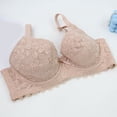 thumbnail image 6 of GEWSEY Sexy Lace Bras for Women Push Up V Neck Wireless Lined Comfort Bralettes Support Comfort Everyday Mesh Seamless Bra (Beige, 38D), 6 of 7