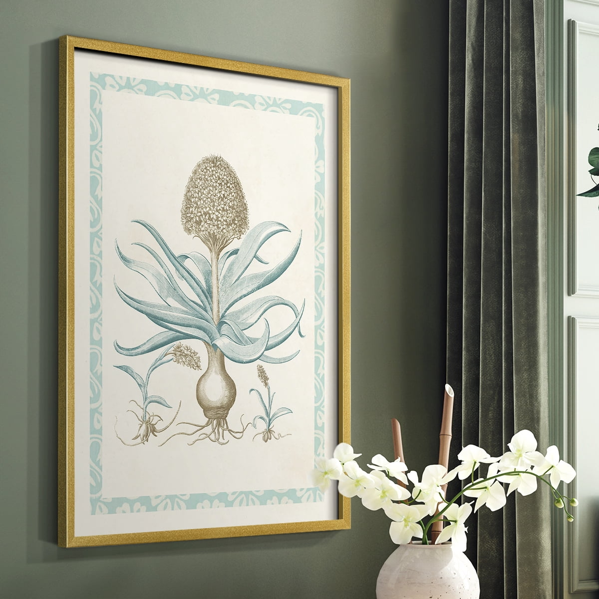 Willow Blue Besler IV Framed Print - Solid Wood in Single Picture Frame Solid Wood 2 Framed Print