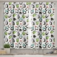 thumbnail image 2 of Ambesonne Penguin Valance & Curtain, Happy Funny Animals, 55"x36", Multicolor, 2 of 7
