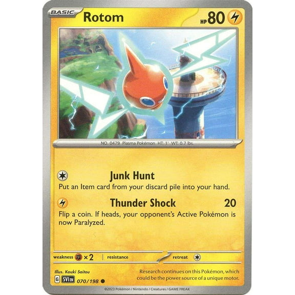 Pokemon Scarlet & Violet Base Set Common Rotom #70