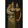 thumbnail image 2 of Louis Andre Gabriel Bouchet 13x18 Black Ornate Wood Framed Double Matted Museum Art Print Titled - Three Sisters (1812), 2 of 5