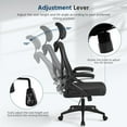 thumbnail image 6 of SAZYY Ergonomic Office Chair, High Back Mesh Desk Chair with flip-up Armrests, Adjustable Headrest Computer Chair with Lumbar Support for Home Oiffce Gaming Room, Black, 6 of 18