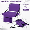 thumbnail image 3 of Stadium Seat for Bleachers with Back Support and Wide Padded Cushion Stadium Chair - Includes Shoulder Strap and Cup Holder, 3 of 12