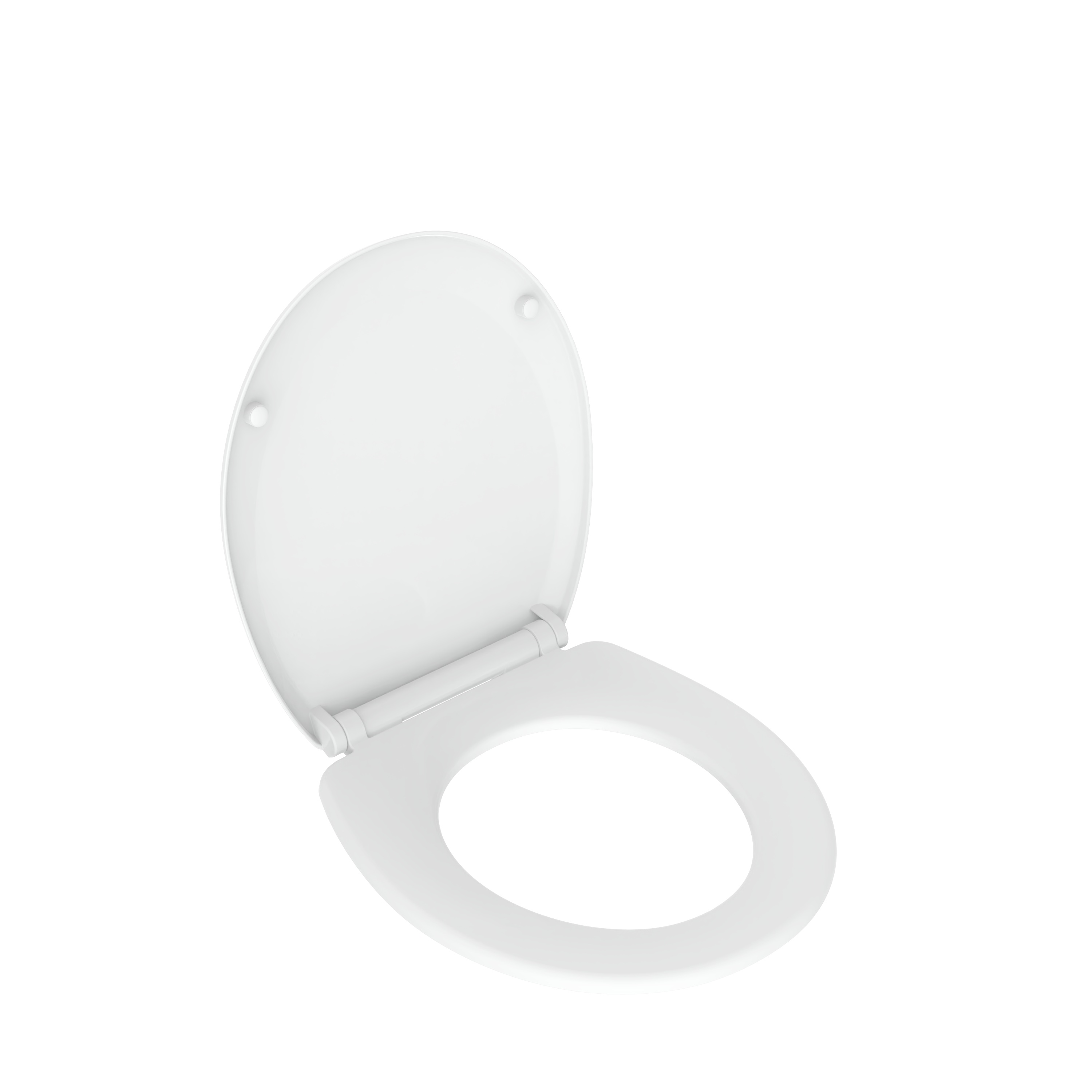Mainstays Plastic Round Toilet Seat, Daisy White photo 6